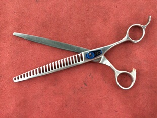 1+1剪刀行 KKO KC7523F宠物专业美容鱼骨牙剪7.5寸宠物修毛打薄剪