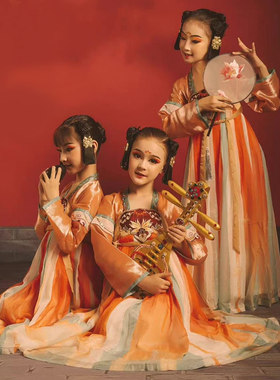 演出服女童敦煌舞蹈唐装古风