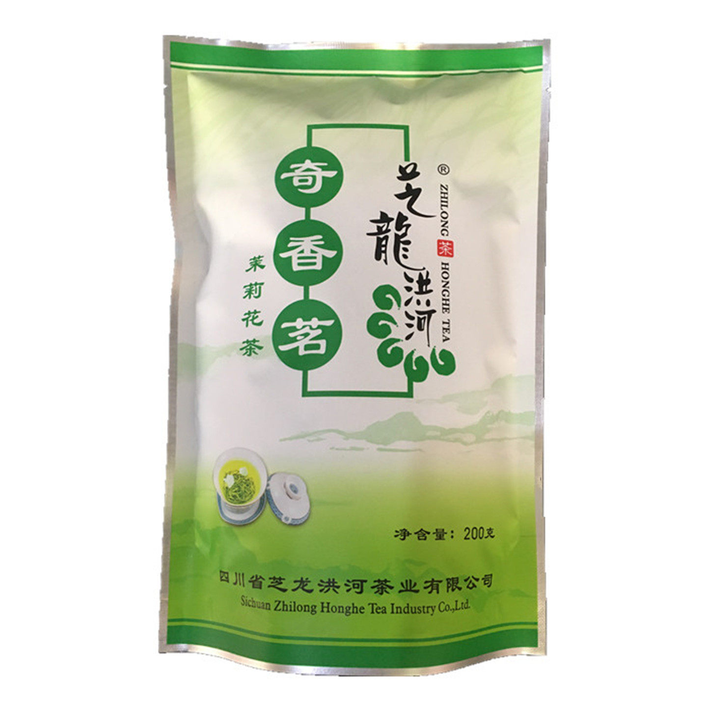 芝龙洪河奇香茗茉莉花茶200g绿茶春茶花毛峰毛尖四川成都高山茶叶