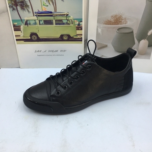断码处理真皮男鞋2025春季新款时尚牛皮松紧带潮流软底欧美站单鞋