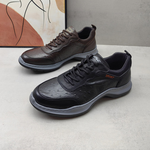 厂家处理真皮男鞋2025秋季新款青年潮流软皮牛皮爆款休闲男单鞋