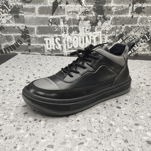 清仓断码处理真皮男鞋2025冬季新款加绒保暖时尚潮流学院男高帮鞋