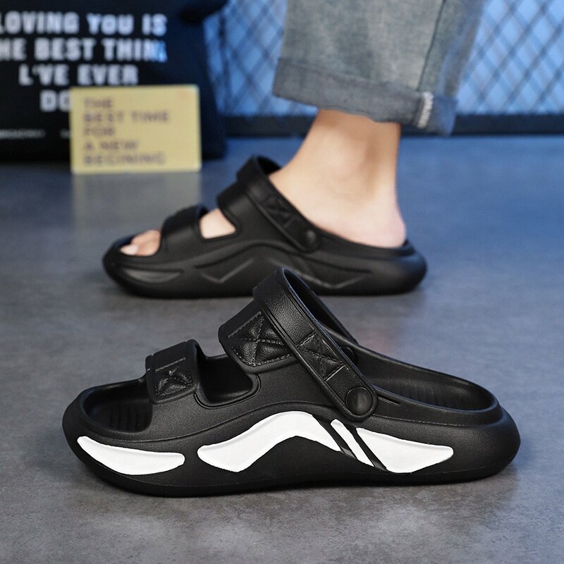 EVA不臭脚透气凉鞋拖鞋男士款夏季海边运动潮流外穿家居加厚软底