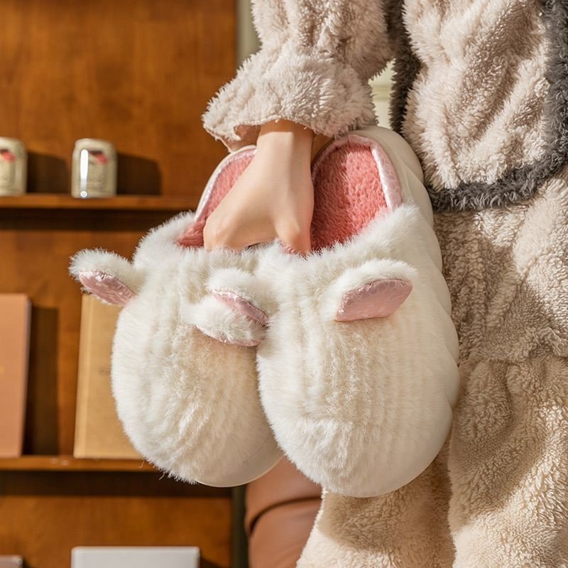 慈溪棉拖鞋女士春秋冬天室内防滑家居保暖居家用情侣冬季毛毛绒