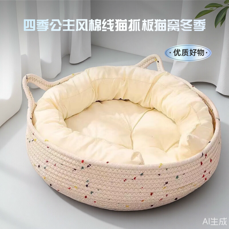 四季公主风棉线猫抓板猫窝冬季
