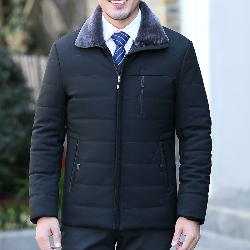 冬季中老年男装爸爸冬装中年男式加绒加厚棉服时尚男士棉衣外套，男装棉衣，星座1712