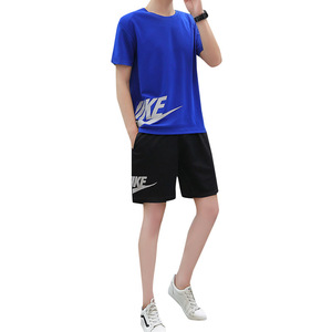 夏季新款男装T恤短袖套装韩版潮流休闲运动套装青年半袖衣服图片