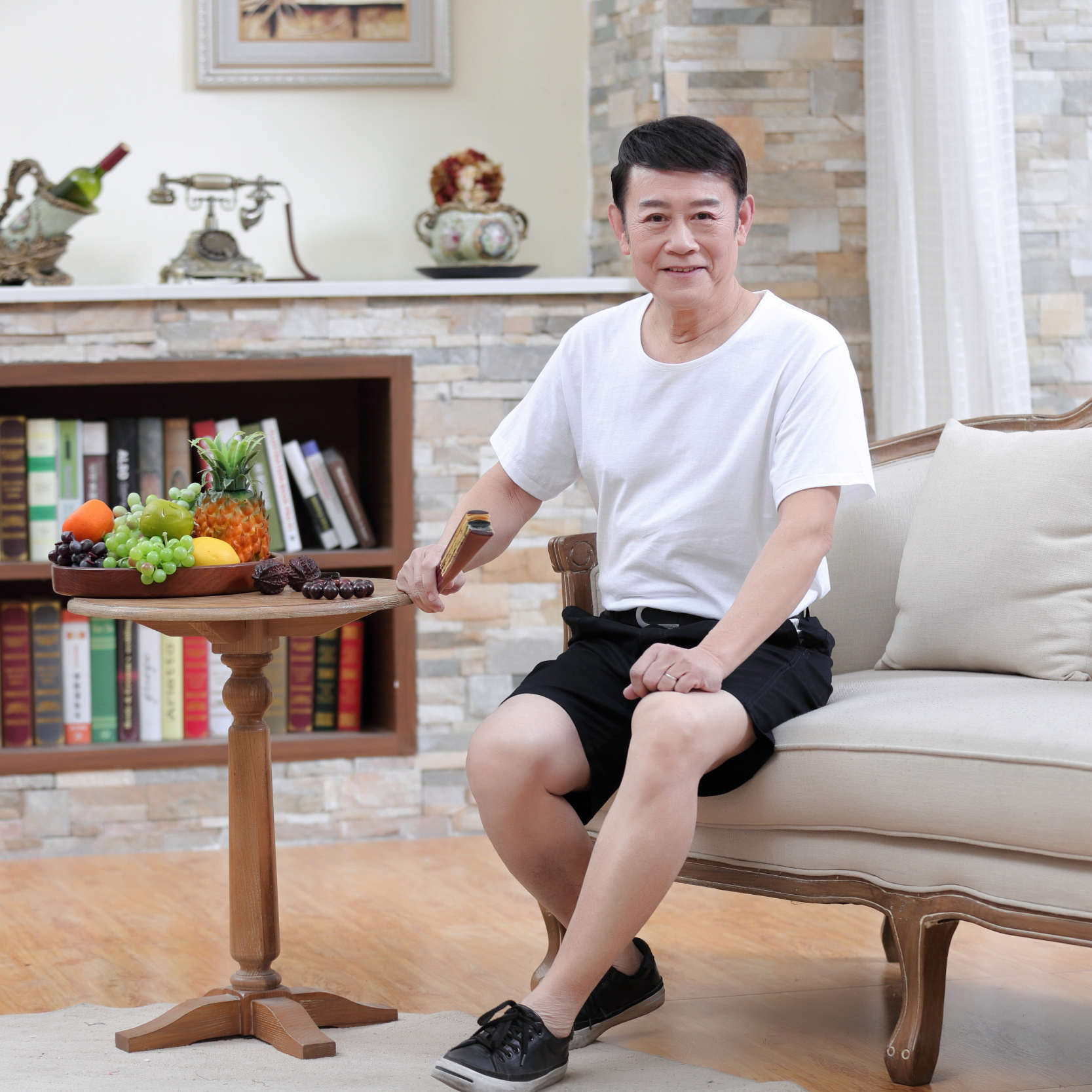 男士老头衫中老年纯棉圆领背心汗衫老头背心短袖宽松爸爸装,男装T恤,星座1712