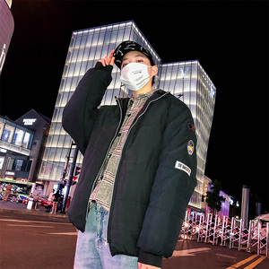 面包服男韩版冬季潮流学生棉衣宽松韩版短款bf原宿风蝙蝠袖棉袄子图片