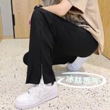 2022欧美街头嘻哈hiphop水洗做旧高街侧边开衩裤宽松直筒牛仔裤男，男装牛仔裤，星座1712-2
