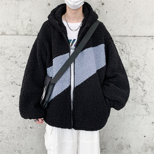 羊羔毛棉服男秋冬韩版潮流棉衣外套冬季ins港风加绒加厚宽松棉袄图片