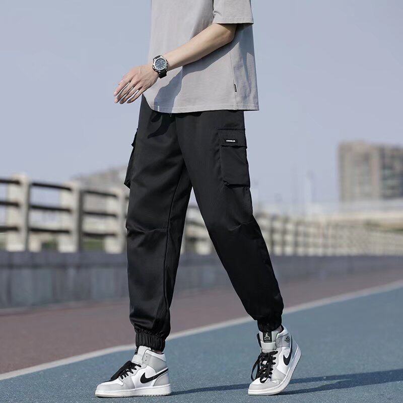 春秋季工装裤男潮牌宽松直筒裤子韩版潮流小脚休闲裤男士运动束脚,男装休闲裤,星座1712-2
