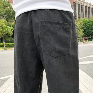 风男裤子春夏季休闲裤薄款棉麻哈伦裤宽松束脚裤灯笼潮牌图片