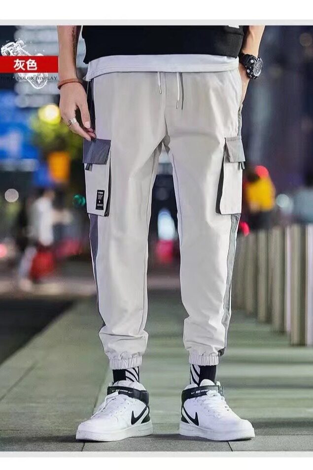 休闲裤男2024新款百搭运动裤子版潮流九韩分裤青年学生宽松束脚裤,男装休闲裤,星座1712-2