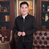 春秋衫新款夹克男中老年男装男士休闲商务翻领外套薄款秋季薄夹克，男装夹克，星座1712