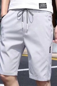 男士短裤2023年夏季冰丝超薄款速干中裤宽松运动休闲马裤五分裤子图片