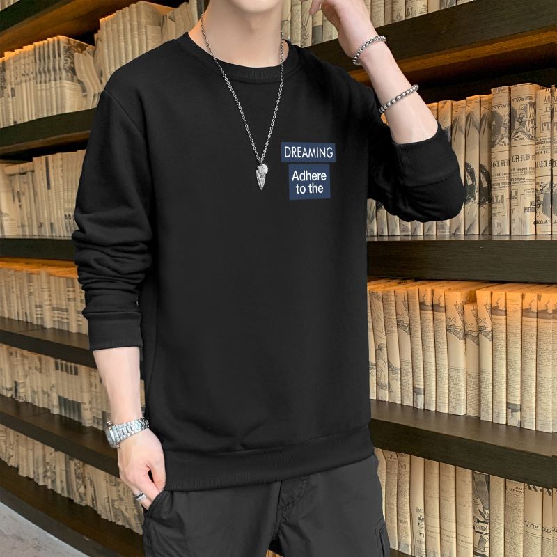 秋冬季港风加绒长袖卫衣男士大码宽松厚上衣服装潮流保暖外套,男装卫衣,星座1712