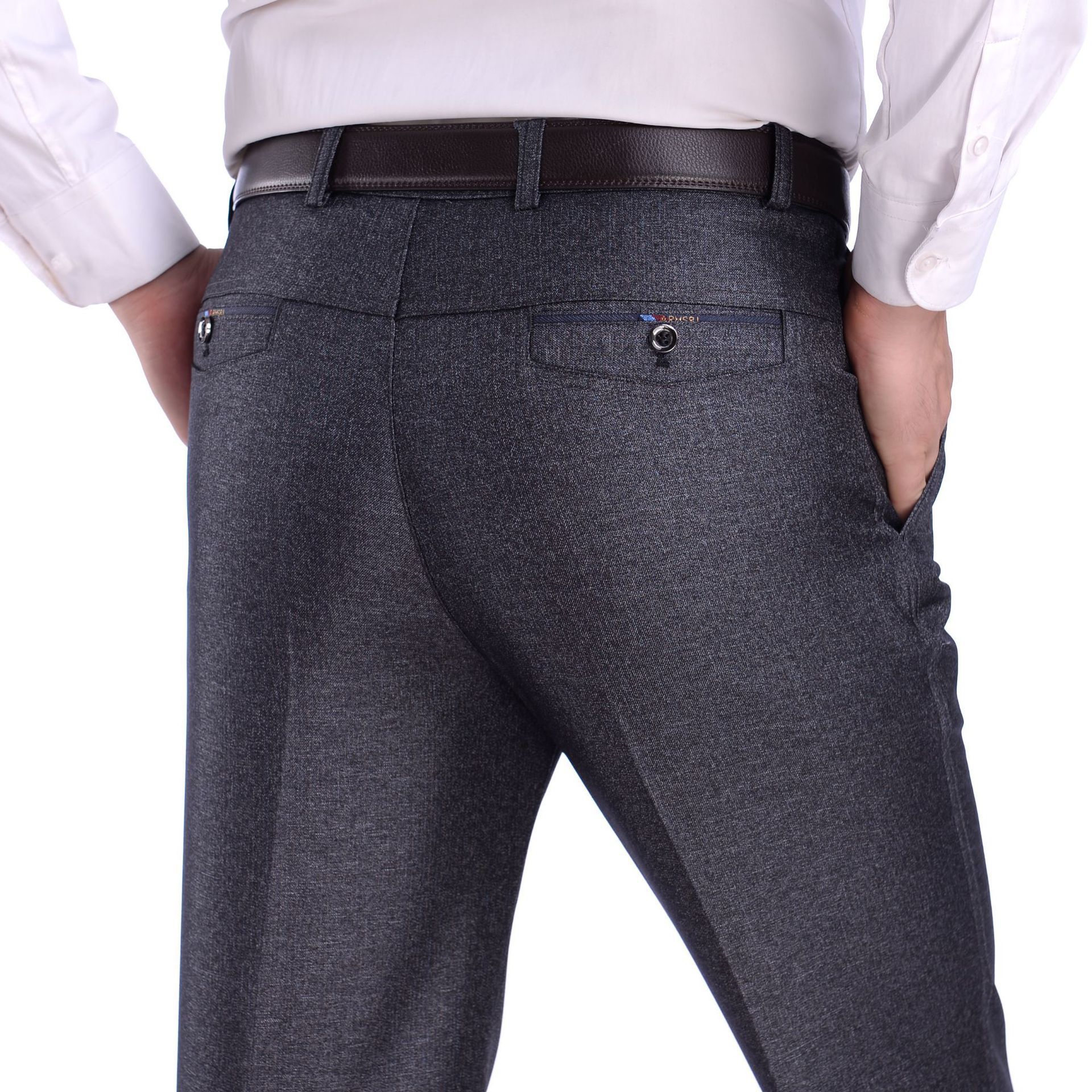2020中老年男士西裤直筒长裤男式商务休闲裤宽松加厚款爸爸装,男装休闲裤,星座1712