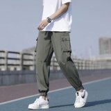 春秋季工装裤男潮牌宽松直筒裤子韩版潮流小脚休闲裤男士运动束脚，男装休闲裤，星座1712-2