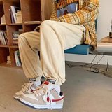 魔术贴灯芯绒卫裤男宽松高街风束脚裤ins韩版潮流百搭帅气休闲裤，男装休闲裤，星座1712-2