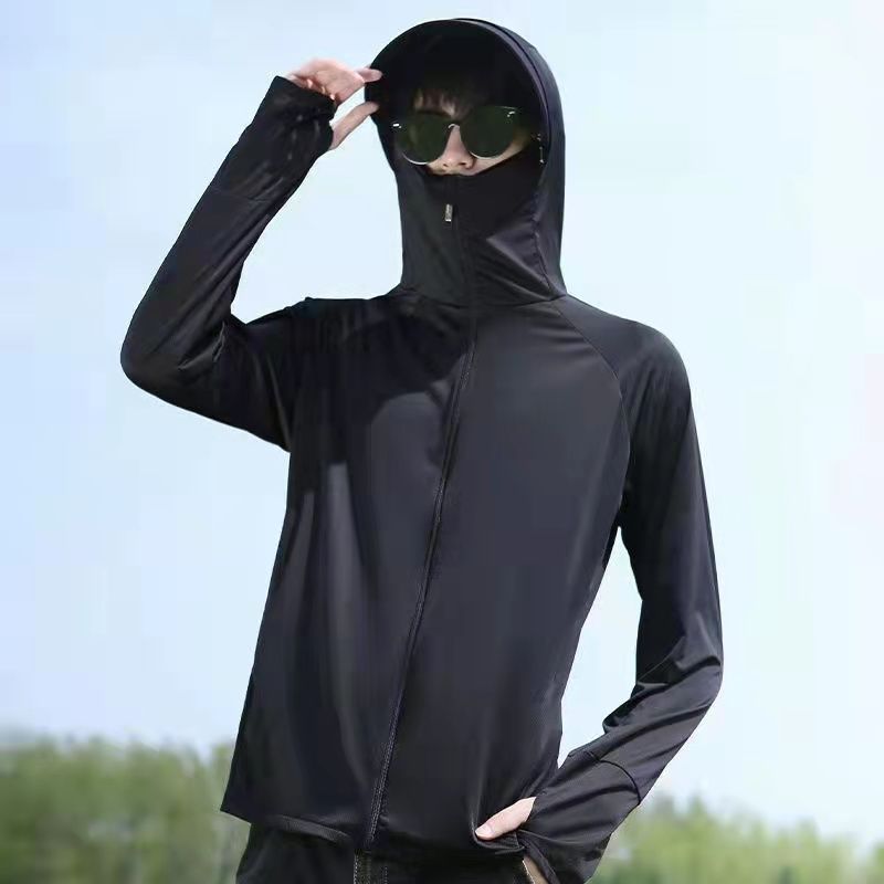 夏季冰丝防晒衣男2023新款防紫外线薄款透气防晒服户外钓鱼外套潮,男装风衣,星座1712-2
