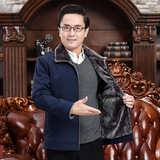 厂家直销棉衣男爸爸冬装中年棉袄中老年加绒加厚棉服大码保暖夹克，男装棉衣，星座1712-2