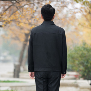 秋冬季中老年人男装棉衣爸爸冬装外套2021新款加绒加厚老人爷爷装图片