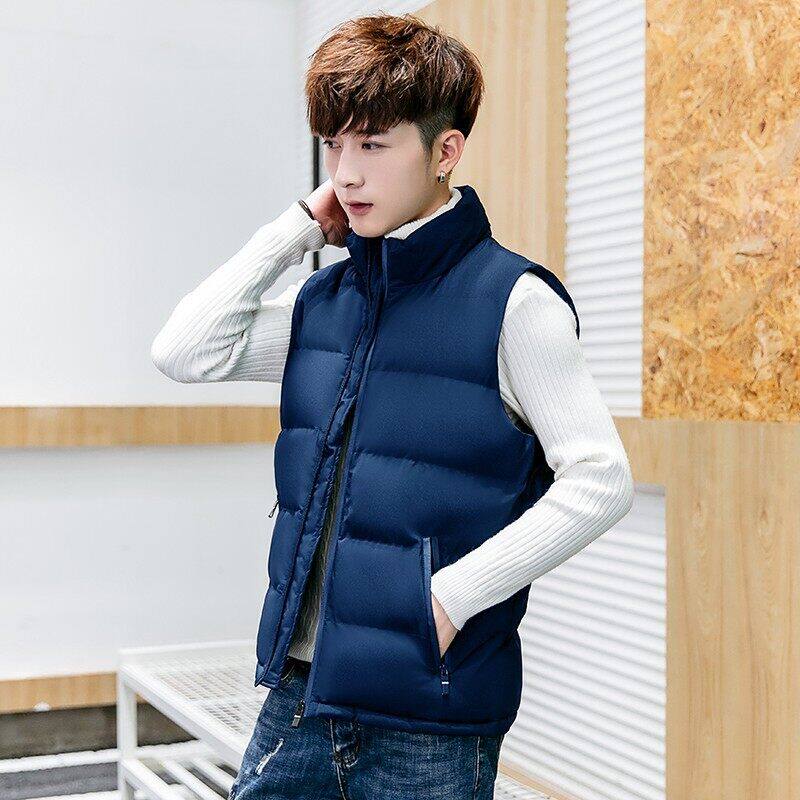马甲男秋冬加厚羽绒棉冬季马夹外套青年情侣韩版棉衣帅气坎肩背心，男装背心/马甲，星座1712-2