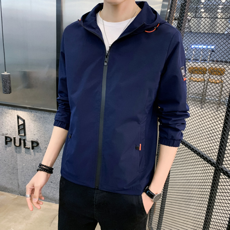 日系春秋运动男士外套2024新款连帽青少年休闲夹克班服,男装夹克,星座1712-2