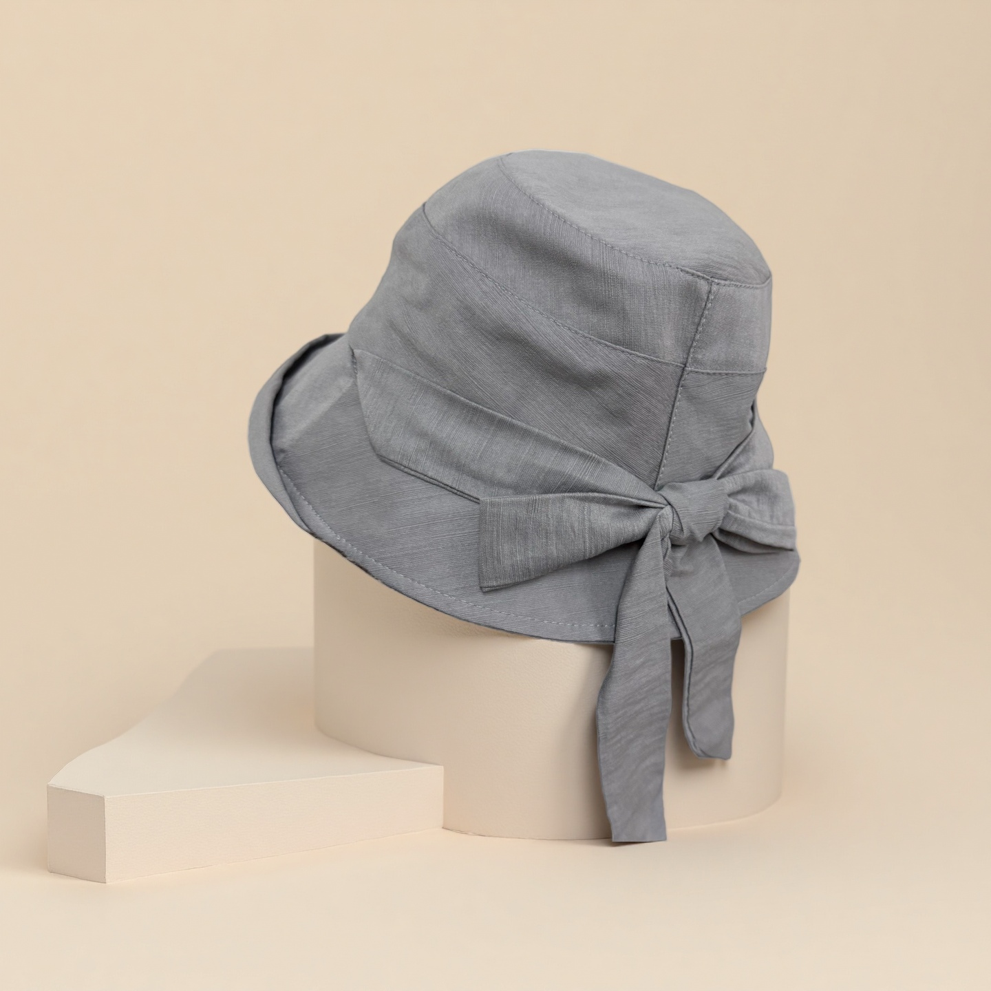 蝴蝶结绑带渔夫帽子女夏季防晒遮阳帽优雅气质显脸小百搭卷边盆帽