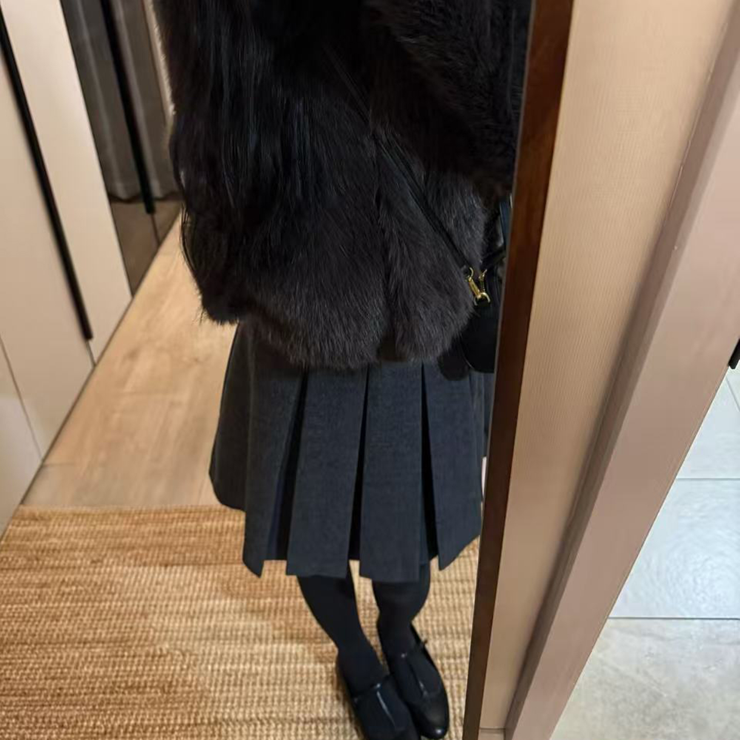 短裙百褶裙A字毛呢半身裙