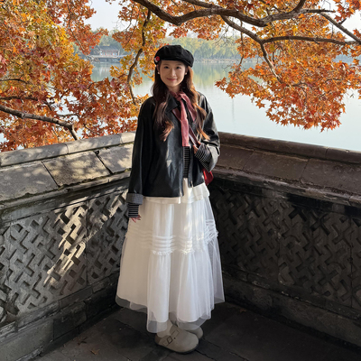 长裙蛋糕裙A字网纱半身裙