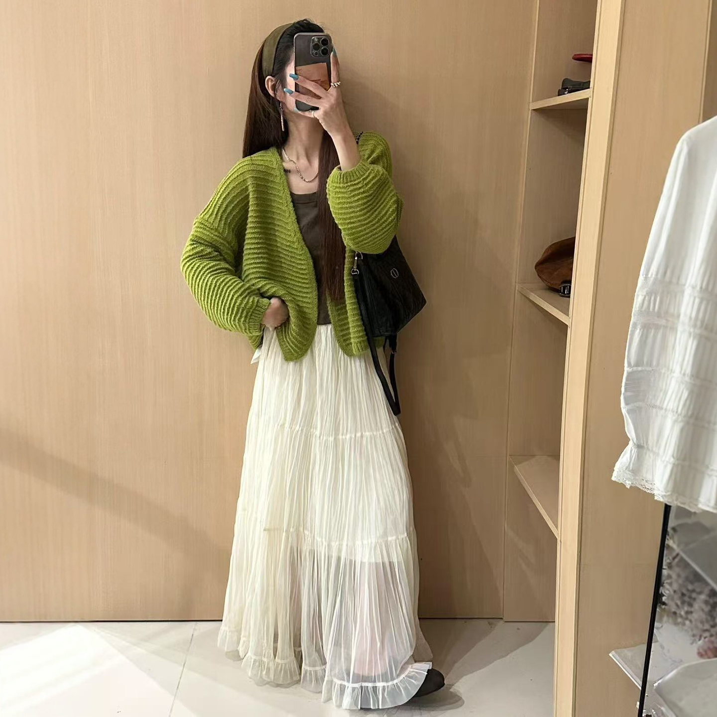 长裙蛋糕裙A字网纱半身裙