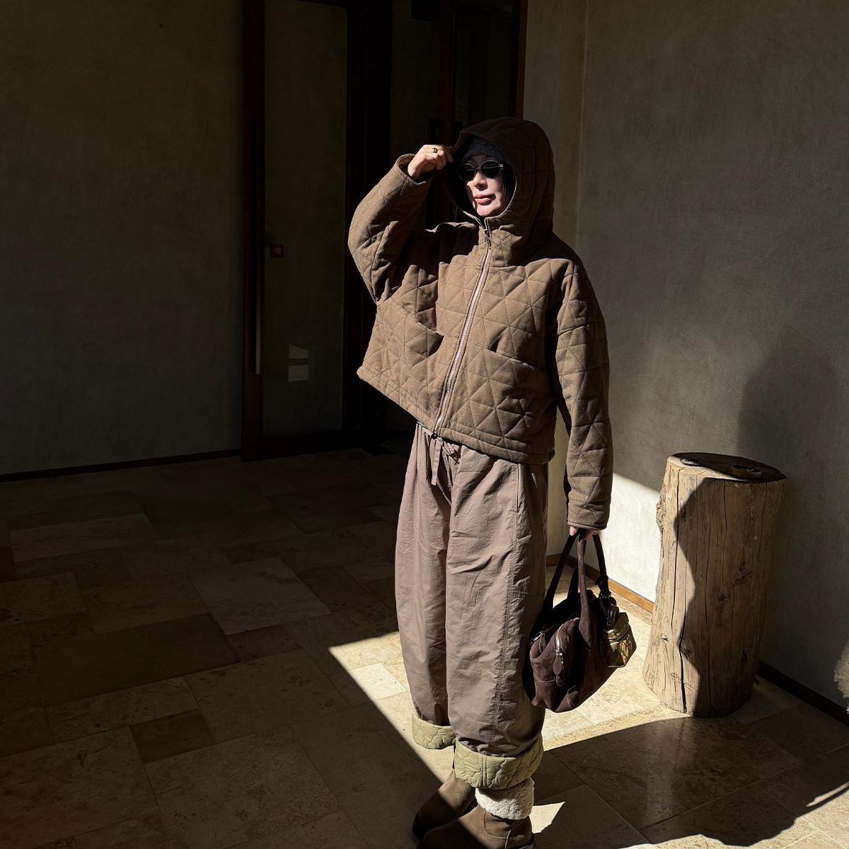 林肉肉【菱格棉服外套】2026新款短款修身百搭轻盈连帽外套女春秋,女装/女士精品,棉衣/棉服,淘宝优惠券,粉丝福利购,淘宝优惠卷