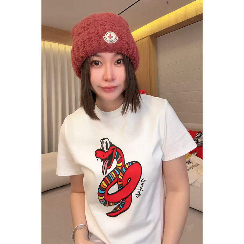 林肉肉【趣味彩色小蛇T恤】本命年短袖上衣女夏2025新款AA5ZA0286