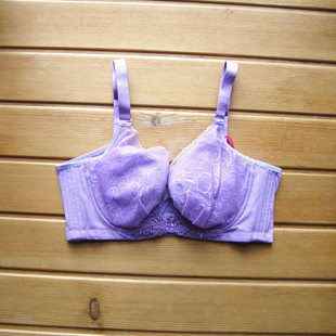 有钢圈集中聚拢深V收副乳文胸 薄款调整型全棉内衣女 C杯32 34 36