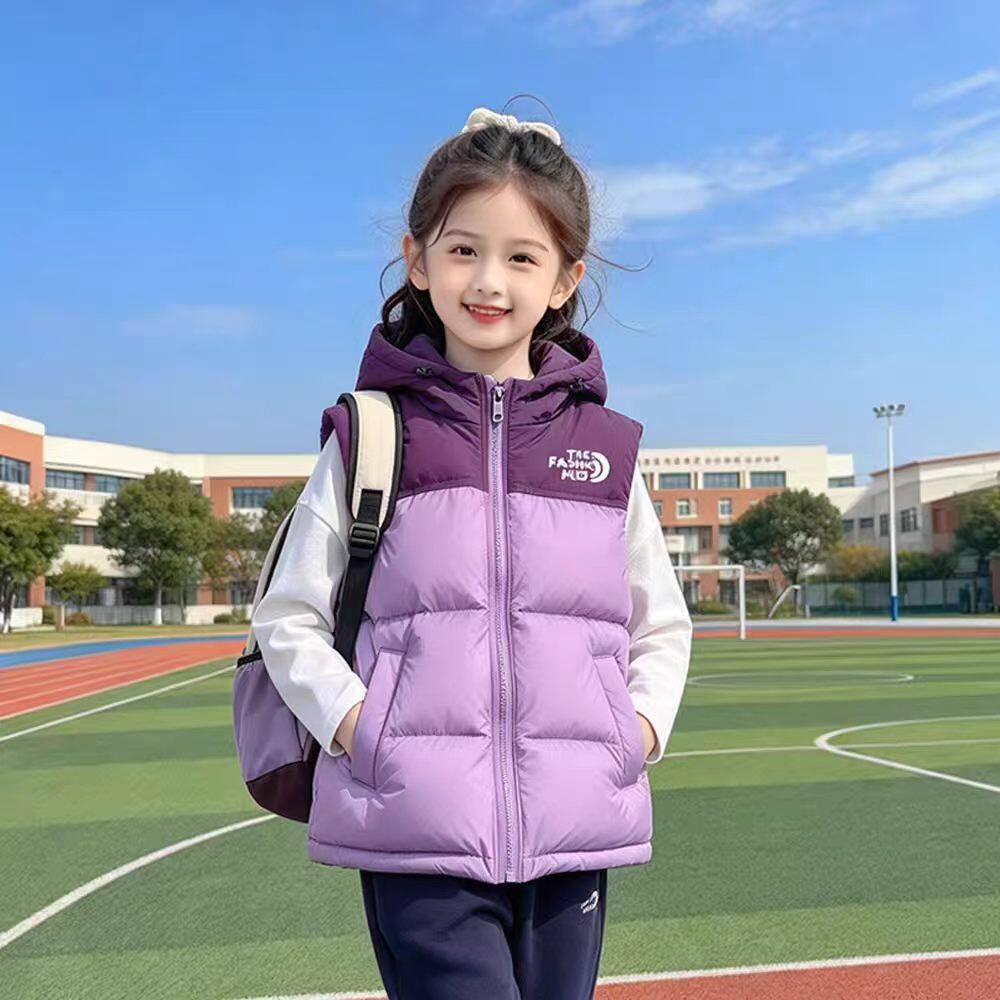 儿童小学生秋冬洋气马甲女童外穿2026新款女孩背心中大童校服神器