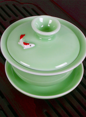 青瓷单品茶壶茶杯盖碗