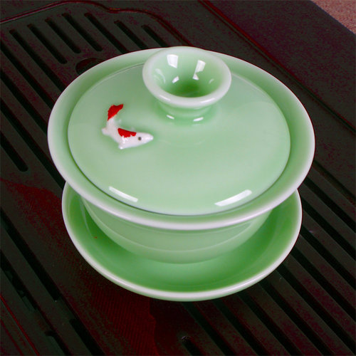 青瓷单品茶壶茶杯盖碗