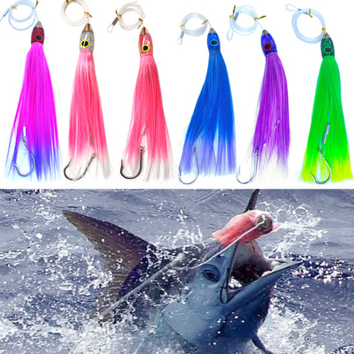 120g跨境海钓树脂章鱼路亚假饵金枪鱼旗鱼船钓马鲛Trolling Lure