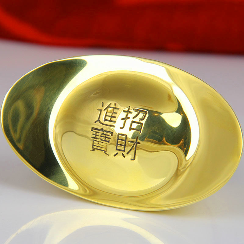 铜金元宝摆件实心大号小号供奉财神聚宝盆简约中式家居精致,家居饰品,装饰摆件,淘宝优惠券,粉丝福利购,淘宝优惠卷