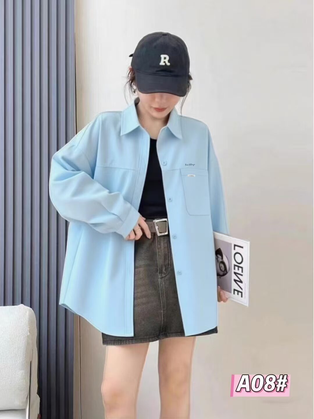 高档棉衬衣女春夏季宽松长袖气质防晒衬衫长款外套女气质上衣糖果