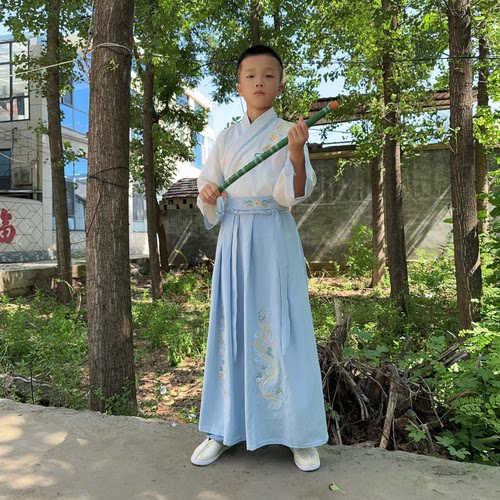 汉服男女童国学服中国风古装书童中小学生三字经弟子规儿童演出服