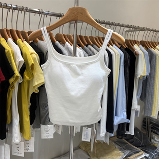 元熙263040正品春新款韩系简约百搭带胸垫吊带背心裹胸打底上衣女
