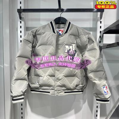 杰克琼斯冬NBA联名雄鹿队时尚休闲百搭棒球服立领羽绒服223412013