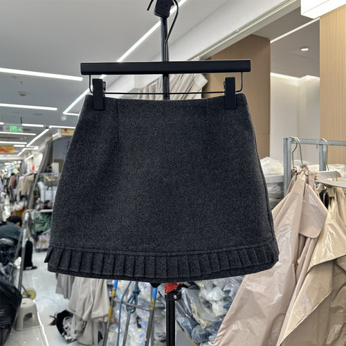 加厚呢料半身裙女2025新款