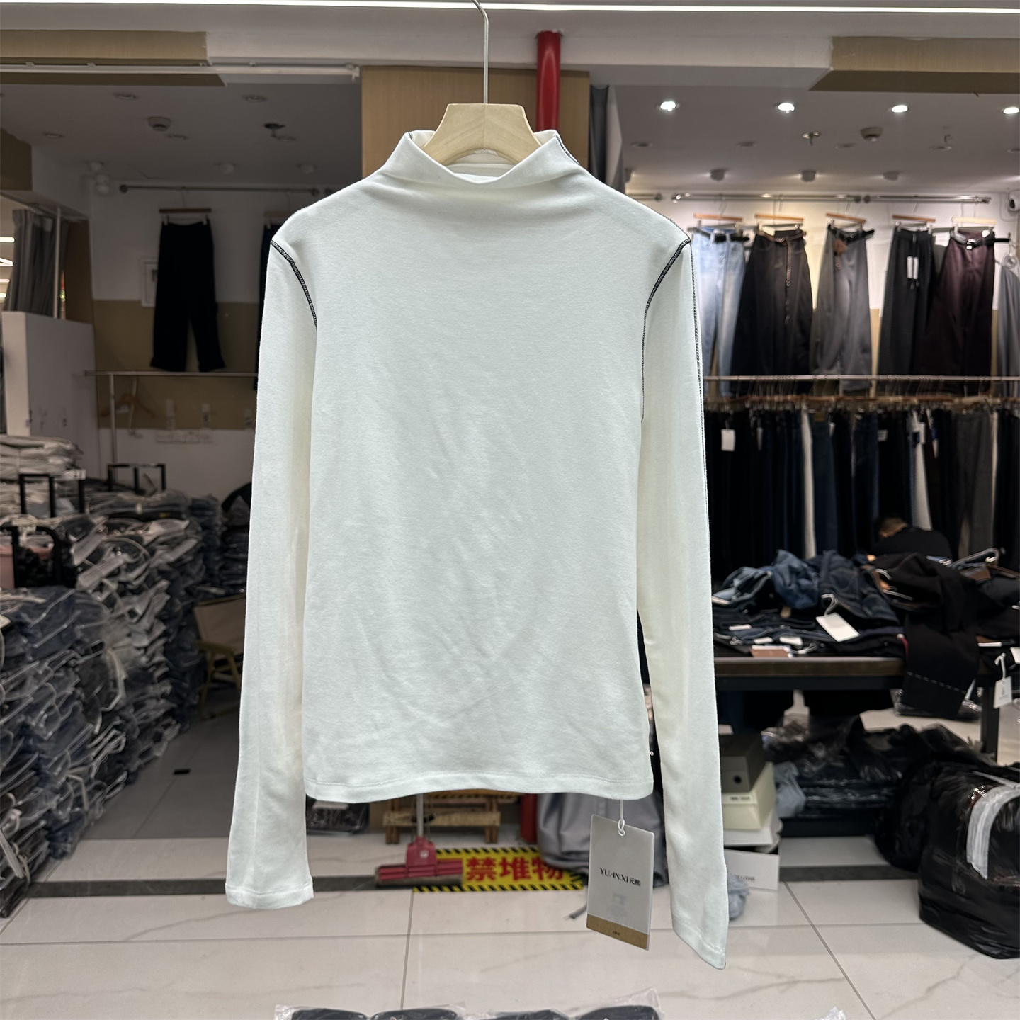 韩版女秋冬加厚磨毛长袖T恤上衣