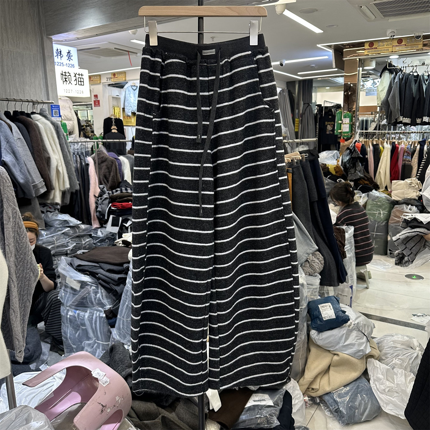 阔腿裤休闲宽松加厚直筒裤子