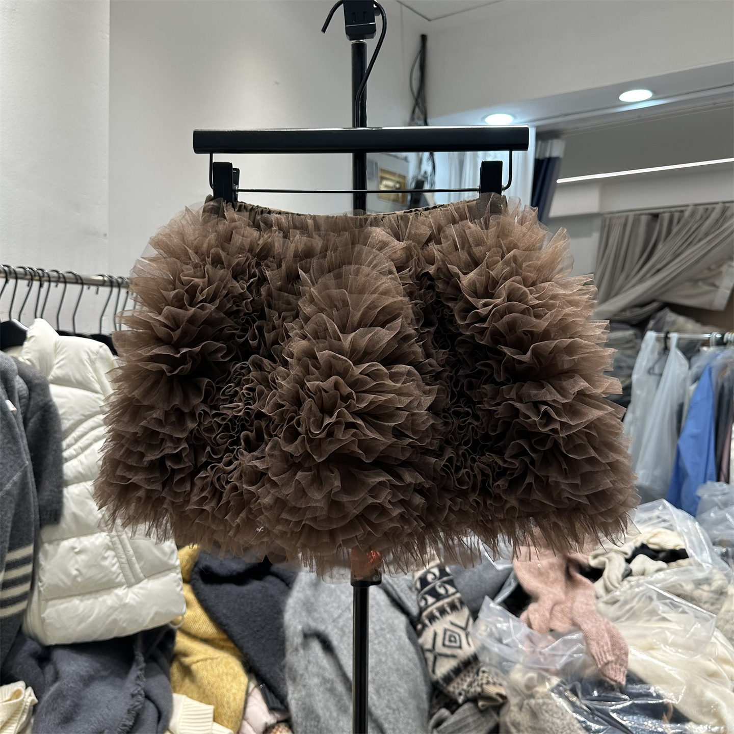 百搭拼接蕾丝蛋糕半身裙女