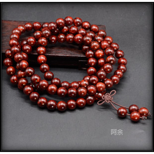 108颗 阿余制作 0.8小叶紫檀手串金星瘤疤纹紫檀佛珠
